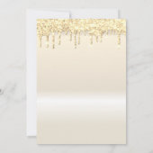 Chic Eiffel Tower Bow Drips Gold Quinceañera Kaart (Achterkant)
