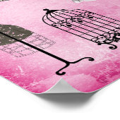 Chic Eiffel Tower Pink Paris Mode Poster (Hoek)