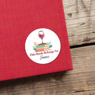 Chic Eigenaar van dit boek Wijn Ronde Sticker
