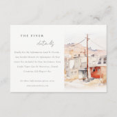 Chic El Paso Texas City Scape Trouwdetails Informatiekaartje (Voorkant)