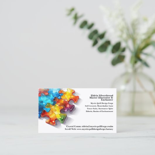 🌈 ‍ 💼 "Chic Elegance" Carte de visite profession (Debout devant)