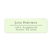 Chic Elegance | Modern Mint Green | Retouradres Etiket (Voorkant)