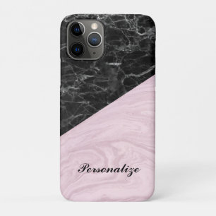 Chic Elegant Black Pink Marble Specialized iPhone 11 Pro Hoesje