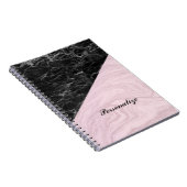 Chic Elegant Black Pink Marble Specialized Notitieboek (Rechterzijde)