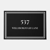 Chic Elegant Black White House Deurmat (Voorkant)