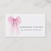 Chic Elegant Carte de visite Bow Rose (Devant)