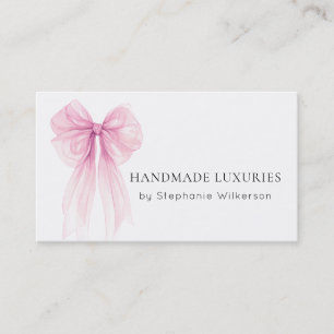 Chic Elegant Carte de visite Bow Rose