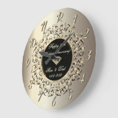 Chic Elegant Champagne 50 Wedding Jubileum  Grote Klok (Hoek)