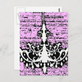Chic Elegant Chandelier Briefkaart (Voorkant / Achterkant)