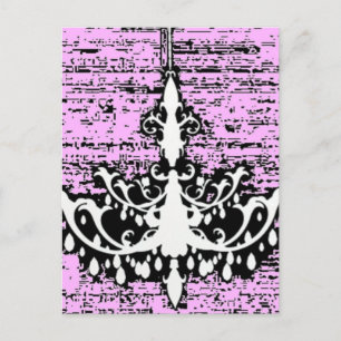 Chic Elegant Chandelier Briefkaart