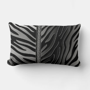 Chic Elegant Digitale Ombre Grijs Zwart Zebra Kussen