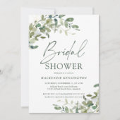 Chic Elegant Eucalyptus Greenery Vrijgezellenfeest Kaart (Voorkant)