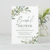 Chic Elegant Eucalyptus Greenery Vrijgezellenfeest Kaart (Staand voorkant)