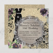 Chic Elegant Fabulous 50th Birthday Kaart (Voorkant / Achterkant)