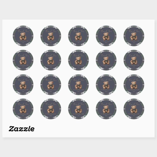 Chic Elegant Fancy Bear Theme sticker (Feuille)