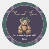 Chic elegant fancy girl bear theme sticker (Voorkant)