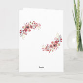 Chic Élégant Fleurs de Watercolor Rouge Merci (Dos)