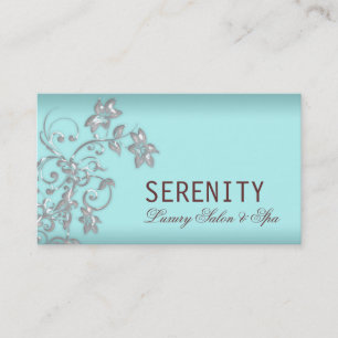 Chic Elegant Floral Swirls Spa Card Visitekaartje