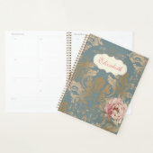 Chic Elegant Gold Damask Rozen Planner (Display)