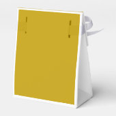 Chic Elegant Goud en Wit Bruid en Bruidegom Namen Bedankdoosjes (Achterkant)