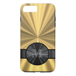Chic elegant goud gepersonaliseerd monogram iPhone 8 plus / 7 plus hoesje