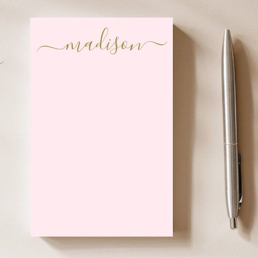Chic Elegant Gouden Kalligrafie Script Naam Post-it® Notes