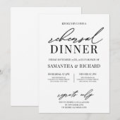 Chic elegant handgeschreven rustic repetitief dine kaart (Voorkant / Achterkant)
