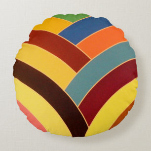 chic elegant hedendaags chevron rond kussen