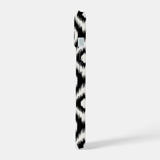 Chic Élégant Ikat Monogramme Diamant Noir Ivoire (Côté gauche)