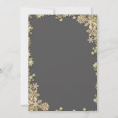 Chic Elegant Kerstballen Sterren Kerstmis Kaart (Achterkant)