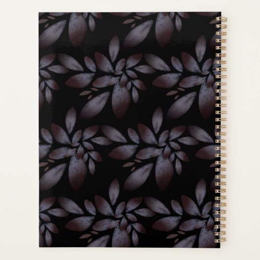 Chic Elegant Matte Motif Floral Monogramme (Dos)