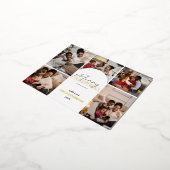 Chic élégant moderne 5 Photo Gold Foil Carte de va (Rotation)