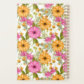 Chic Elegant Moderne Jaune Rose Florale Business (Dos)