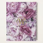 Chic Elegant Monogram Bloem Goud 2023  Planner (Achterkant)