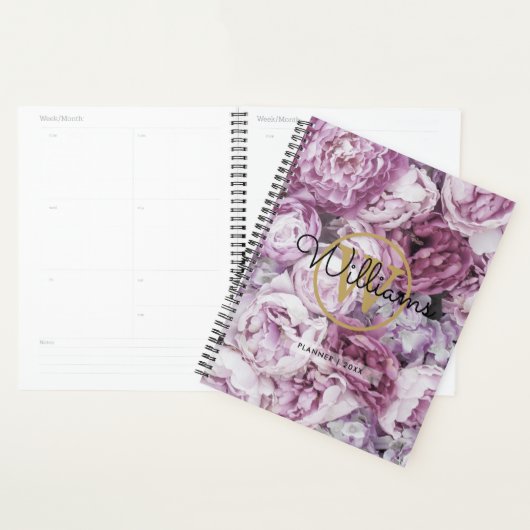 Chic Elegant Monogram Floral Gold 2023 (Devant avec enveloppe)