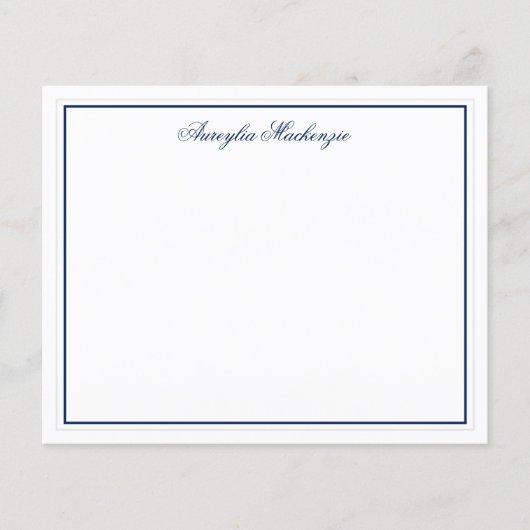 Chic Elegant Navy Blue en White Personalized (Voorkant)