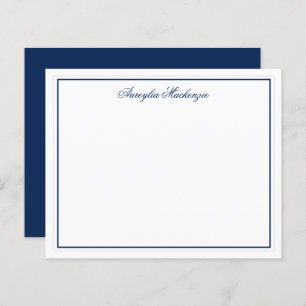 Chic Elegant Navy Blue en White Personalized