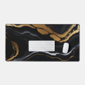 Chic Elégant noir jaune or Faux Marble (Clavier et souris)