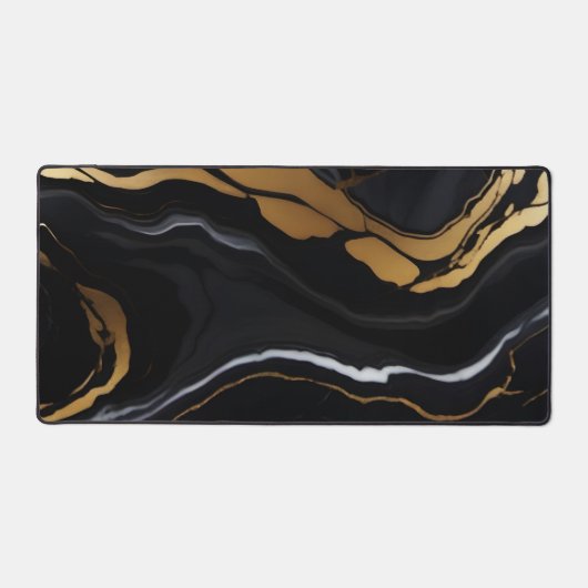 Chic Elégant noir jaune or Faux Marble (Recto)