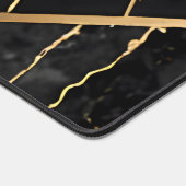 Chic Elégant noir jaune or Faux Marble (Coin)