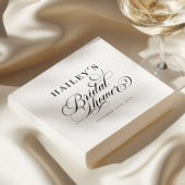 Chic Elegant Personalized Bridal Shower Servet