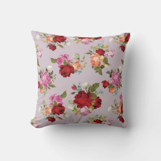 Chic Elegant Pink Red Roses Floral Kussen