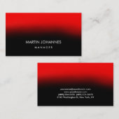 Chic Elegant Plain Carte de visite rouge élégant (Devant / Derrière)