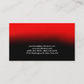 Chic Elegant Plain Carte de visite rouge élégant (Dos)