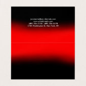 Chic Elegant Plain Carte de visite rouge élégant (Intérieur déplié)