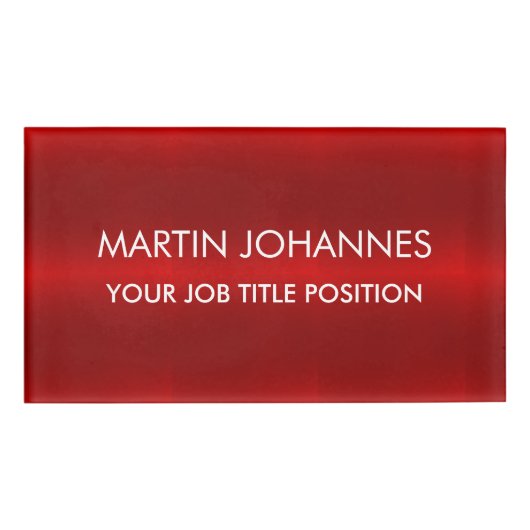 Chic Elegant Plain Stijlvol Naambadge (Voorkant)