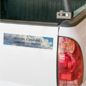 Chic Elegant Plain Stijlvolle Blauwe Hemel & Wolke Bumpersticker (Op Truck)
