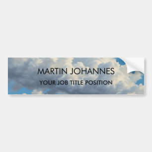 Chic Elegant Plain Stijlvolle Blauwe Hemel & Wolke Bumpersticker