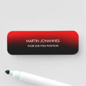 Chic Elegant Plain Stylish Red Black Naamplaatje (In situ)