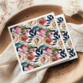 Chic Elegant Romantic Dark Roos Wedding Servet